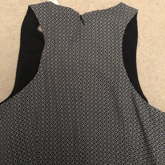 Banana Republic High Low Dress Pattern Black White size 8 - Picture 4 of 7